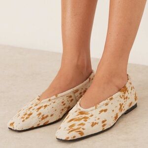ASOS faux pony hair flats